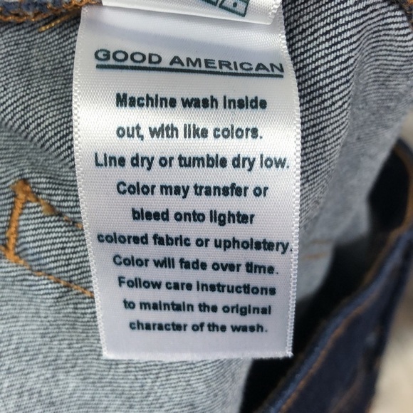 Good American The Lace Up  Denim Skirt Dark Wash 4 - Picture 9 of 10